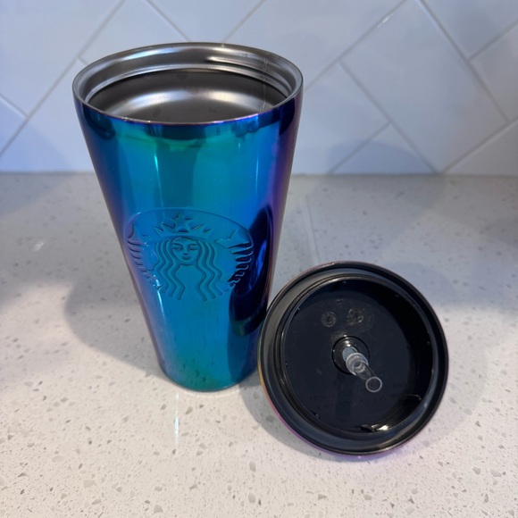 2016 Starbucks Iridescent 16oz Cold Drink Cup Stainless Steel Tumbler - Picture 7 of 7